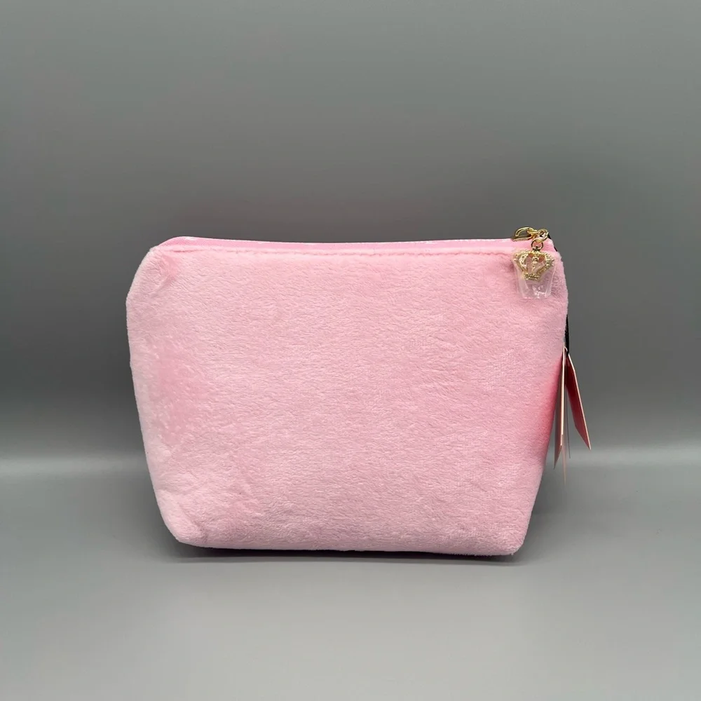 Juicy couture pink velour cosmetics bag